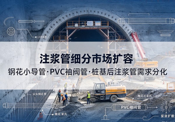 城阳注浆管细分市场扩容，隧道钢花小导管、PVC 袖阀管、桩基后注浆管需求分化
